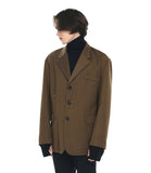 SSY(エスエスワイ)  iron tip oversize single blazer brown