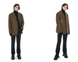SSY(エスエスワイ)  iron tip oversize single blazer brown