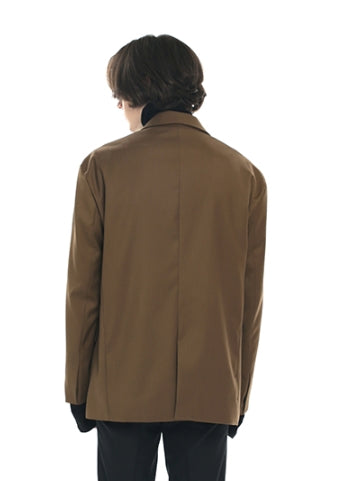 SSY(エスエスワイ)  iron tip oversize single blazer brown