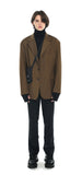 SSY(エスエスワイ)  iron tip oversize single blazer brown