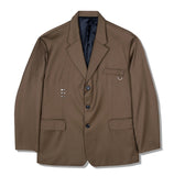SSY(エスエスワイ)  iron tip oversize single blazer brown