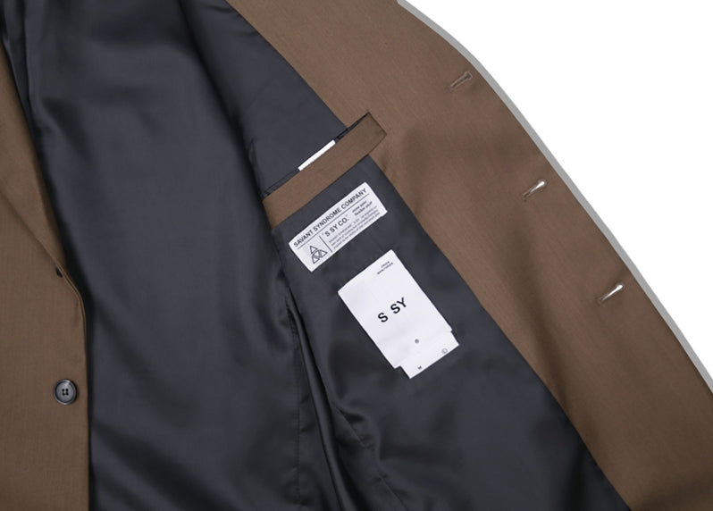 SSY(エスエスワイ)  iron tip oversize single blazer brown