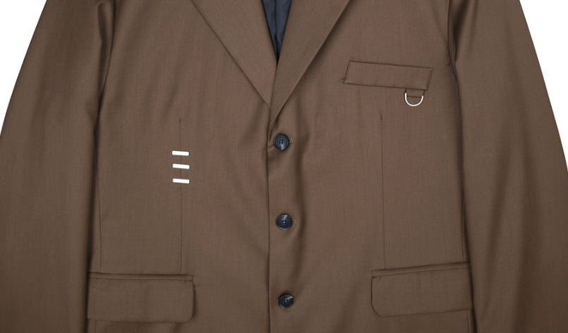 SSY(エスエスワイ)  iron tip oversize single blazer brown