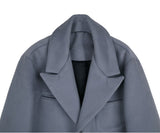 SSY(エスエスワイ)  overfit heavy plate wool single coat blue