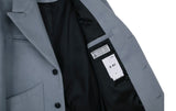 SSY(エスエスワイ)  overfit heavy plate wool single coat blue