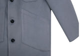 SSY(エスエスワイ)  overfit heavy plate wool single coat blue