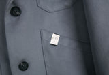 SSY(エスエスワイ)  overfit heavy plate wool single coat blue