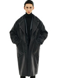 SSY(エスエスワイ)  overfit heavy plate wool single coat grey