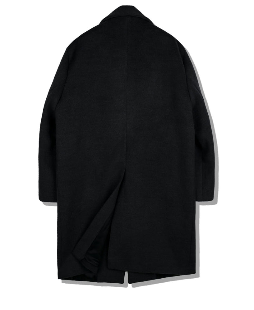 SSY(エスエスワイ)  overfit heavy plate wool single coat black