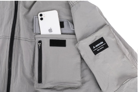 オウェンド(A-WENDE)  nylon metal jacket  (silver)