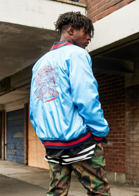 STIGMA(スティグマ)  GUADALUPE REVERSIBLE SOUVENIR JACKET NAVY