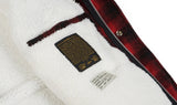 STIGMA(スティグマ)  WORLD OVERSIZED WOOL CHECK VELBOA COAT RED