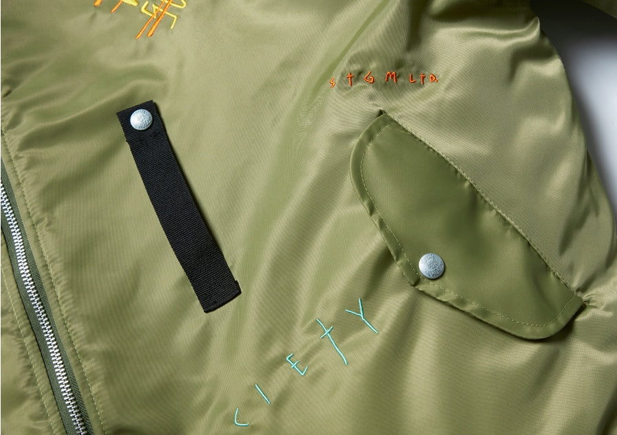 STIGMA(スティグマ) INVADER OVERSIZED MA-1 JACKET KHAKI