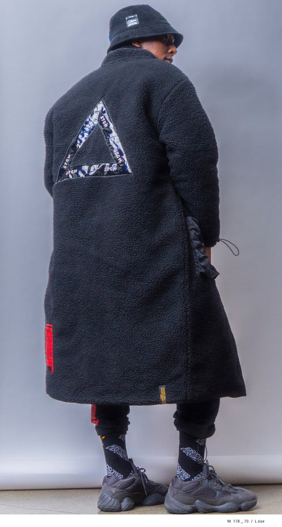 STIGMA(スティグマ)  TRIANGLE OVERSIZED SHEARLING COAT BLACK