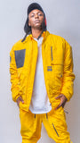 STIGMA(スティグマ)   WASHED TECH OVERSIZED MA-1 JACKET YELLOW