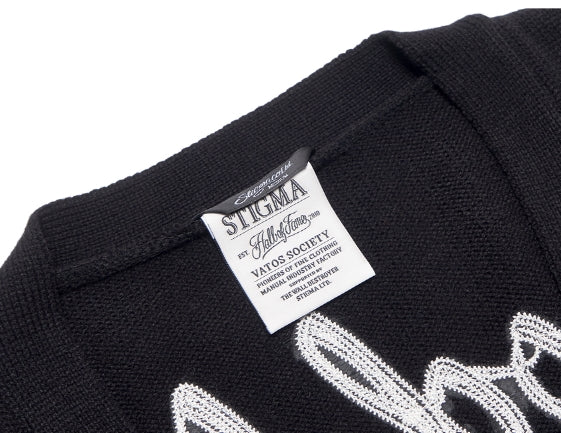 STIGMA(スティグマ)   LIGHTNING OVERSIZED WOOL CARDIGAN BLACK