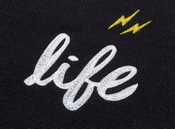 STIGMA(スティグマ)   LIGHTNING OVERSIZED WOOL CARDIGAN BLACK