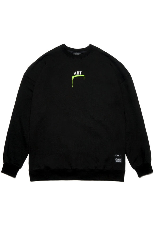ART OVERSIZED HEAVY SWEAT CREWNECK BLACK