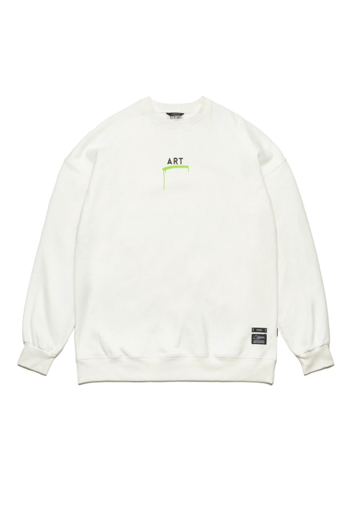 ART OVERSIZED HEAVY SWEAT CREWNECK WHITE