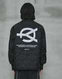 オーワイ(OY) 	PAINTING LOGO QUILTING JACKET-BLACK