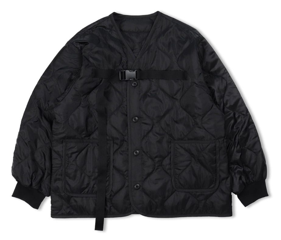 オーワイ(OY) 	PAINTING LOGO QUILTING JACKET-BLACK