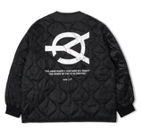 オーワイ(OY) 	PAINTING LOGO QUILTING JACKET-BLACK
