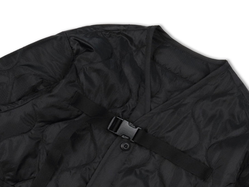 オーワイ(OY) 	PAINTING LOGO QUILTING JACKET-BLACK