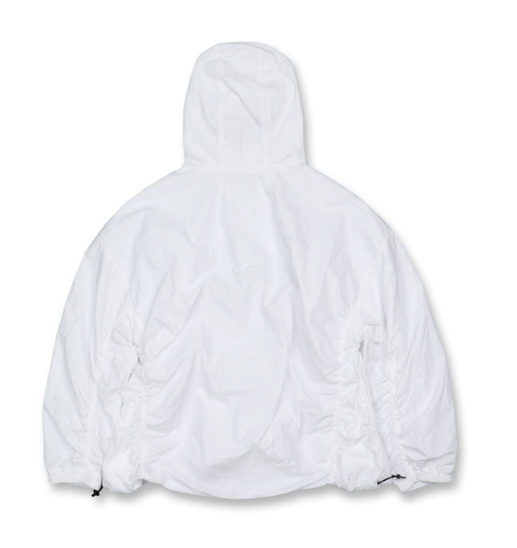 オーワイ(OY) 	LOGO SHIRRING ANORAK JACKET-WHITE