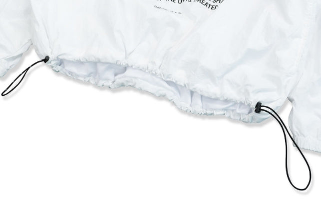 オーワイ(OY) 	LOGO SHIRRING ANORAK JACKET-WHITE