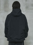 オーワイ(OY) 	LOGO SHIRRING ANORAK JACKET-BLACK