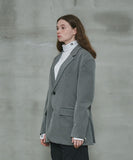 オーワイ(OY) OVERSIZE SINGLE BLAZER-GREY