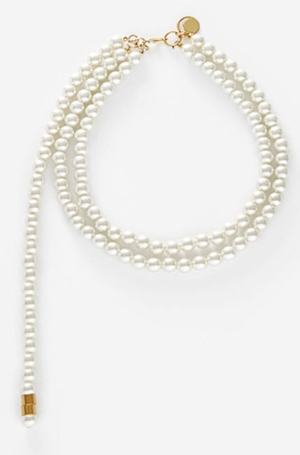 MONDAY EDITION(マンデイエディション) Dropped Pearl Necklace