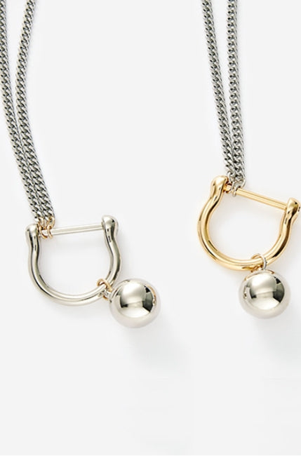 MONDAY EDITION(マンデイエディション) Bold Drop and Link Long Necklace