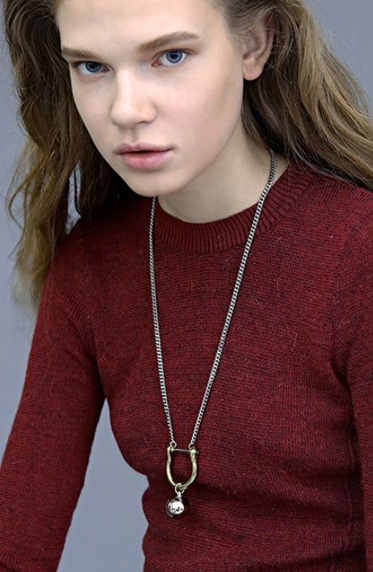 MONDAY EDITION(マンデイエディション) Bold Drop and Link Long Necklace