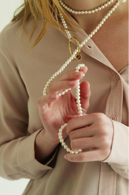 MONDAY EDITION(マンデイエディション) Three Ways Pearl Long Necklace
