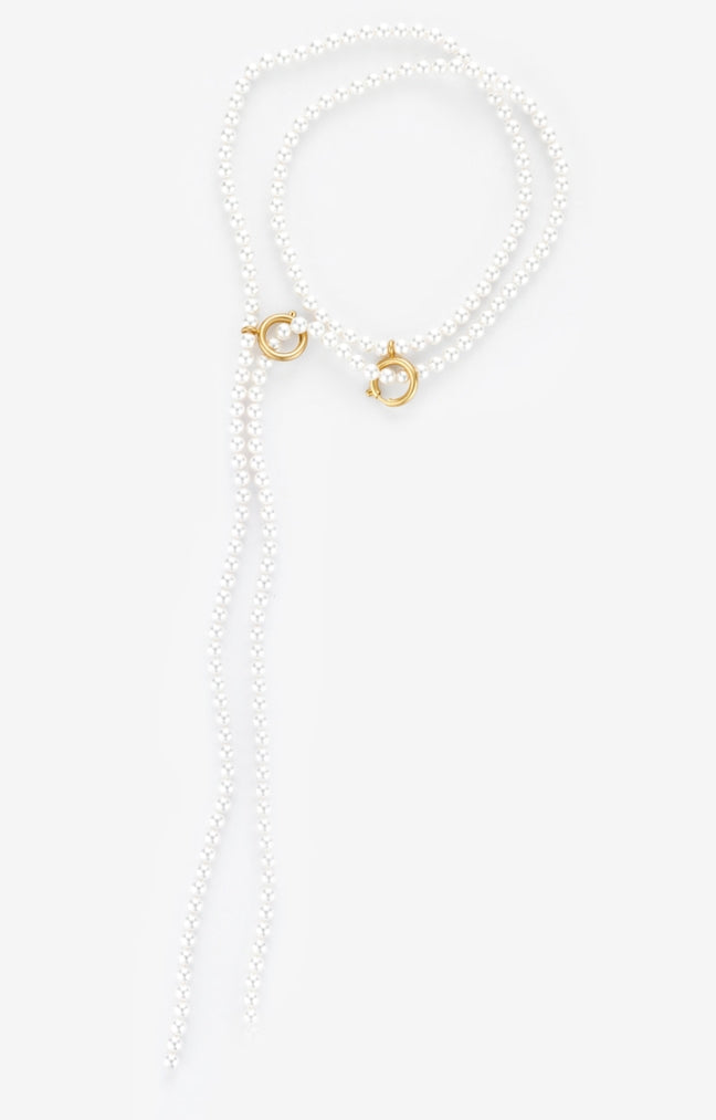 MONDAY EDITION(マンデイエディション) Linked Pearl Long Necklace