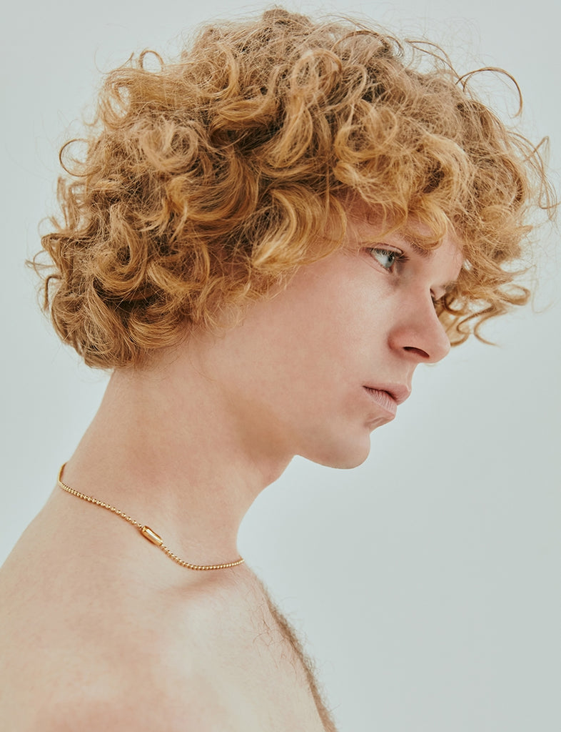MONDAY EDITION(マンデイエディション)   golden simple ball chain necklace