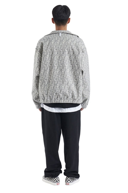 NOMANUAL(ノーマニュアル) PAISLEY TRACK TOP - BLACK