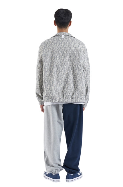 NOMANUAL(ノーマニュアル) PAISLEY TRACK TOP - NAVY