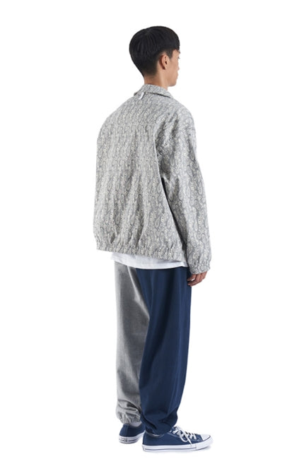NOMANUAL(ノーマニュアル) PAISLEY TRACK TOP - NAVY