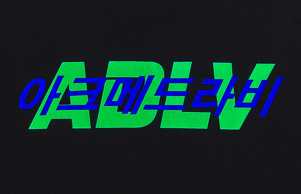 アクメドラビ(acme' de la vie) ADLV HANGUL LOGO LONG SLEEVE T-SHIRT BLACK
