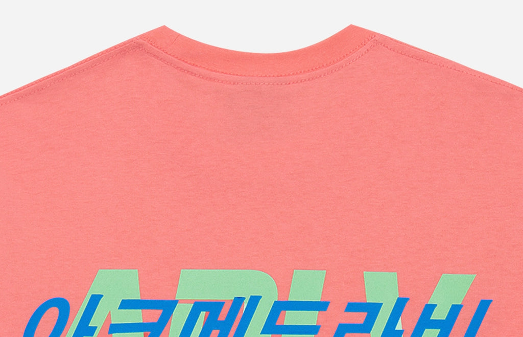 アクメドラビ(acme' de la vie) ADLV HANGUL LOGO LONG SLEEVE T-SHIRT CORAL