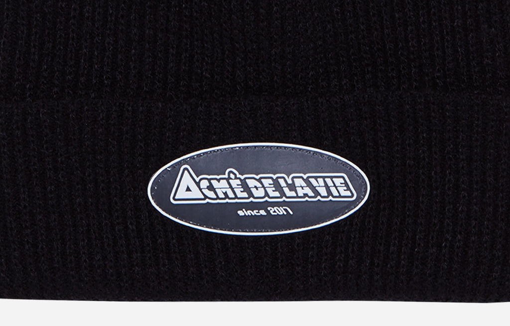 アクメドラビ(acme' de la vie) ADLV SPORTY LOGO SHORT BEANIE BLACK