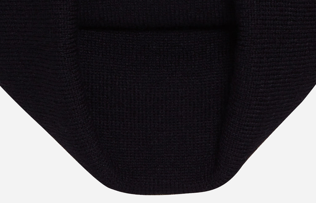 アクメドラビ(acme' de la vie) OUTLINE LOGO EMBROIDERY BEANIE BLACK