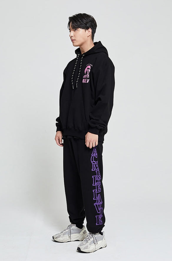 アクメドラビ(acme' de la vie)  SIDE BIG LOGO PANTS FOR MEN PURPLE