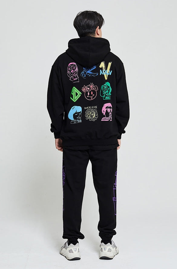 アクメドラビ(acme' de la vie)  SIDE BIG LOGO PANTS FOR MEN PURPLE