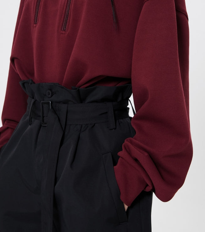 イーエスシースタジオ(ESC STUDIO)    Belted slit wide pants (black)
