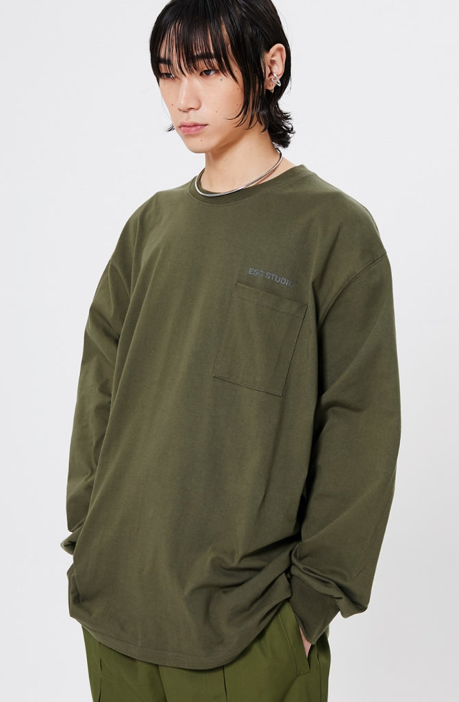 イーエスシースタジオ(ESC STUDIO)  ESC long sleeves (khaki)