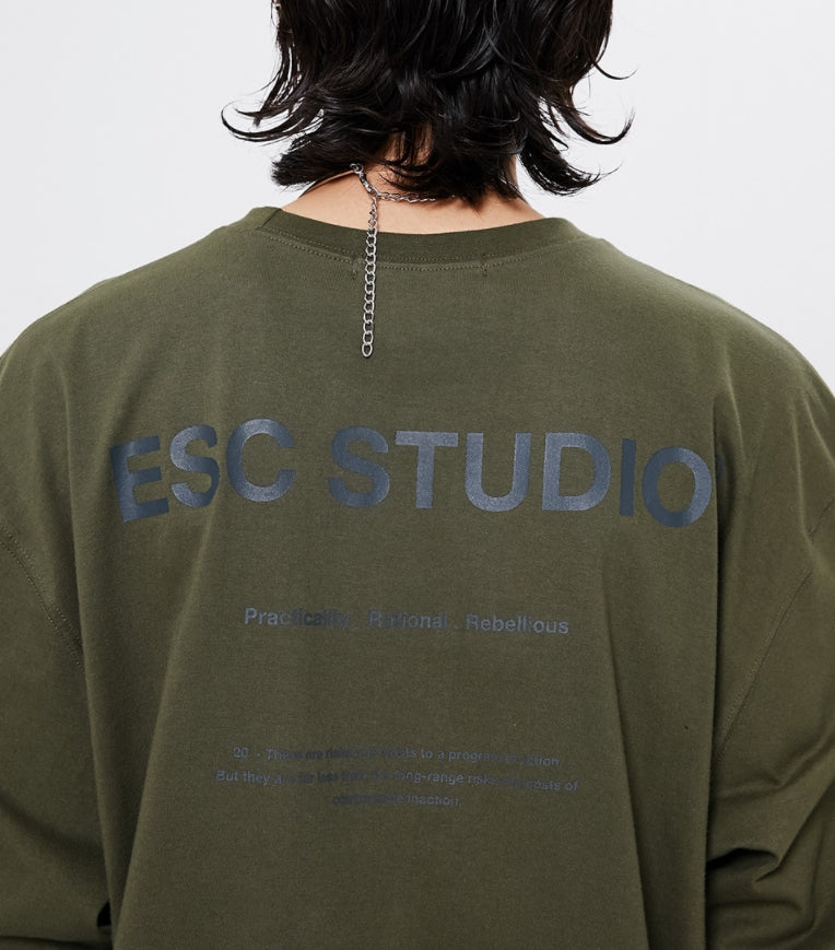イーエスシースタジオ(ESC STUDIO)  ESC long sleeves (khaki)