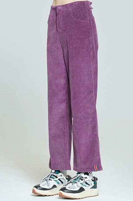 ロマンティッククラウン(ROMANTIC CROWN) WOMANS CORDUROY BUTTON PANTS_PURPLE